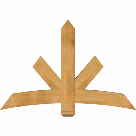 Ekena Millwork Alberta Rough Sawn Timber Gable Bracket, Western Red Cedar, 60"W x 40"H x 6"D x 6"F, 16/12 Pitch GBW060X40X0606ALB00RWR